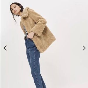 Lightly worn top shop teddy coat.